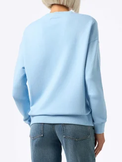 Hellblaues Stardust-Sweatshirt mit „St Barth Beach Club“-Aufdruck