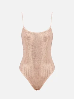 Heller Damen-Badeanzug Cecille mit Strasssteinen
