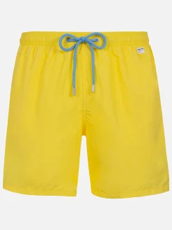Hellgelbe Herren-Badeshorts aus leichtem Stoff Lighting Pantone | PANTONE-SONDERAUSGABE
