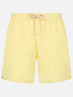 Hellgelbe mittellange Herren-Badeshorts Patmos