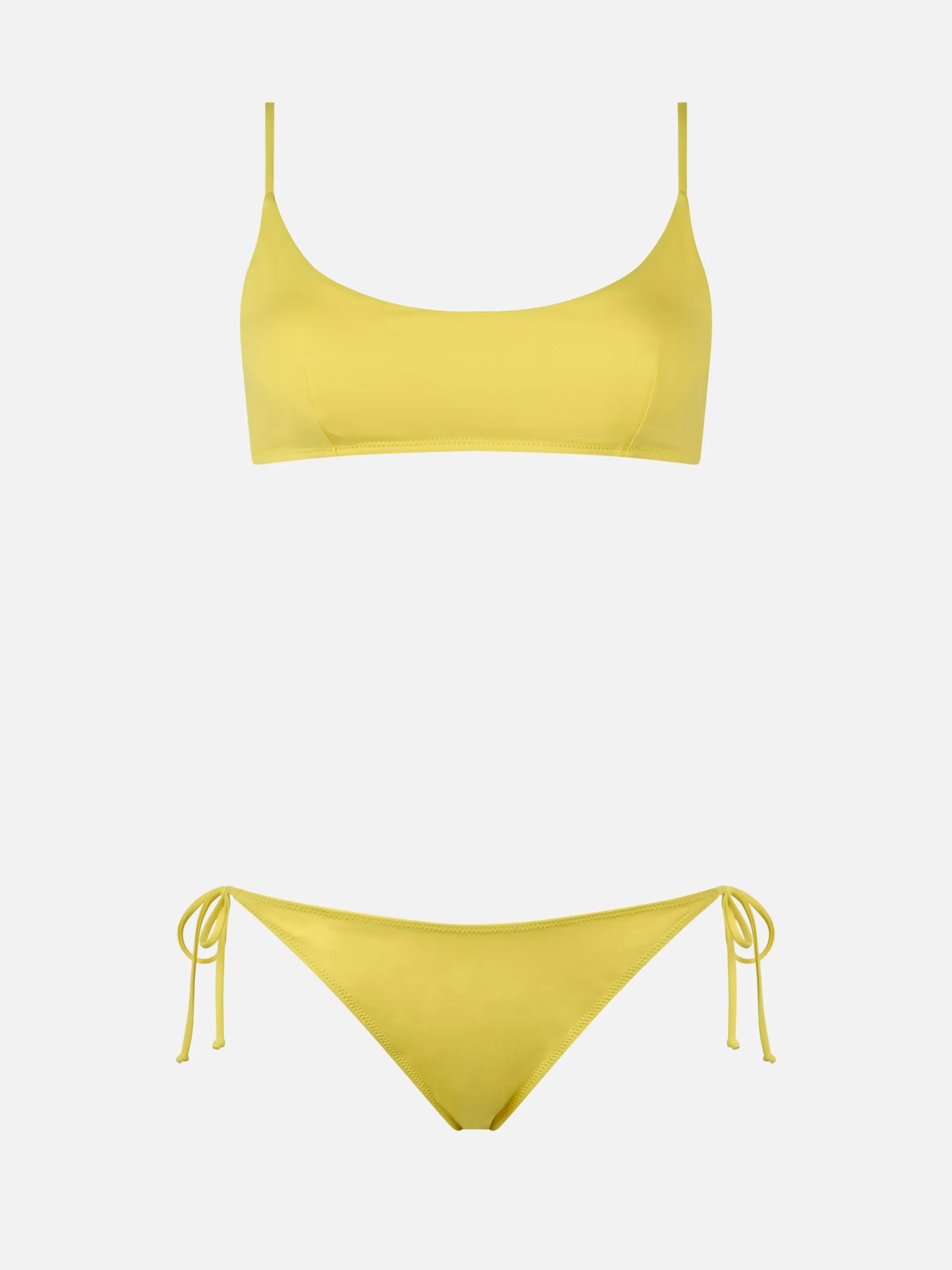 Hellgelber Bralette-Bikini für Damen von Judy Virgo