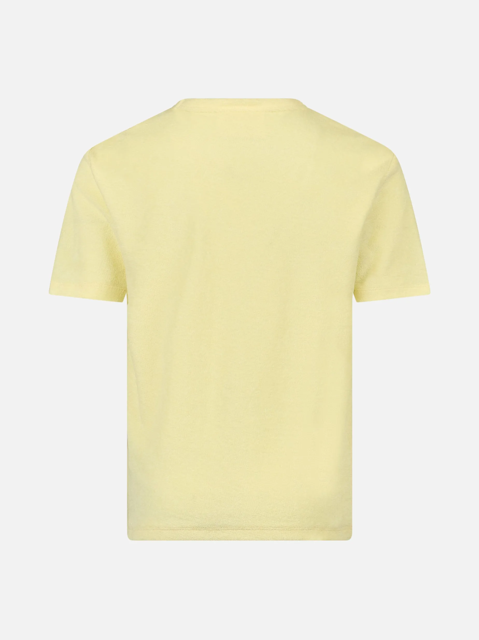 Hellgelbes Frottee-T-Shirt Gary für Jungen mit St. Barth-Stickerei