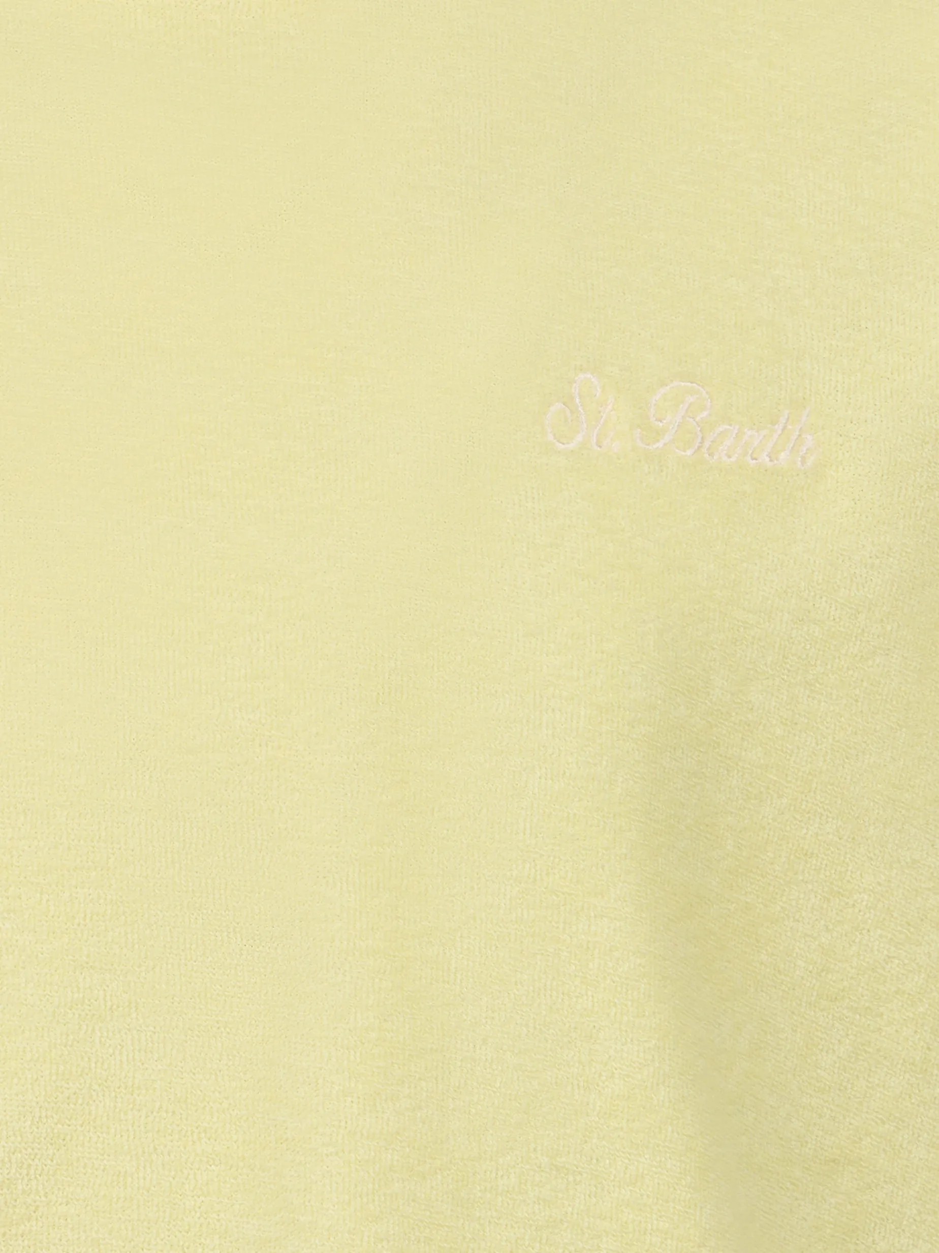 Hellgelbes Frottee-T-Shirt Gary für Jungen mit St. Barth-Stickerei