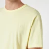 Hellgelbes Herren-T-Shirt aus Baumwolljersey „Dover“ mit St. Barth-Stickerei