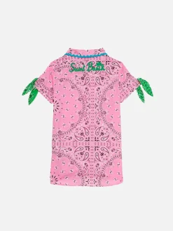 Hemdblusenkleid für Mädchen mit Bandana-Print