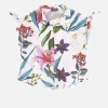 Hemdkleid für Mädchen mit tropischem Blumen-Jumbo-Print