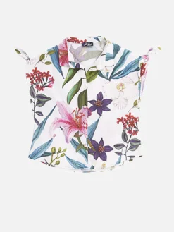 Hemdkleid für Mädchen mit tropischem Blumen-Jumbo-Print