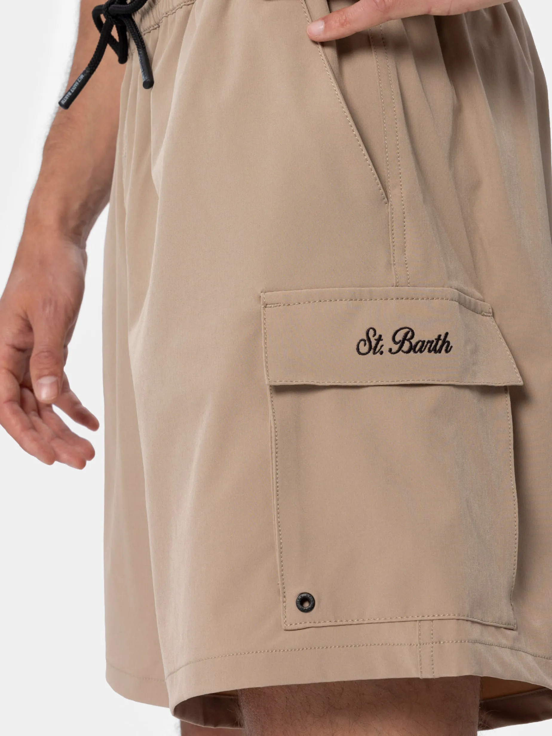 Herren beige Comfort Travel Badeshorts