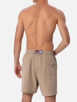 Herren beige Comfort-Badeshorts