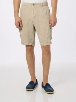 Herren beige Leinen-Bermudashorts Rodi