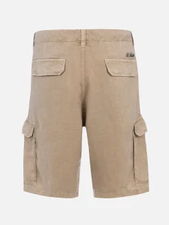 Herren beige Leinen-Bermudashorts Rodi