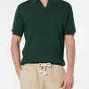 Herren britisches grünes Strickpoloshirt Sloan