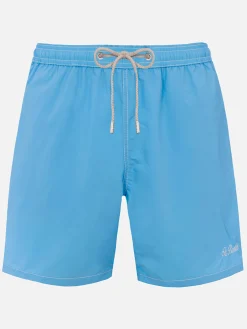Herren himmelblaue mittellange Badeshorts Patmos