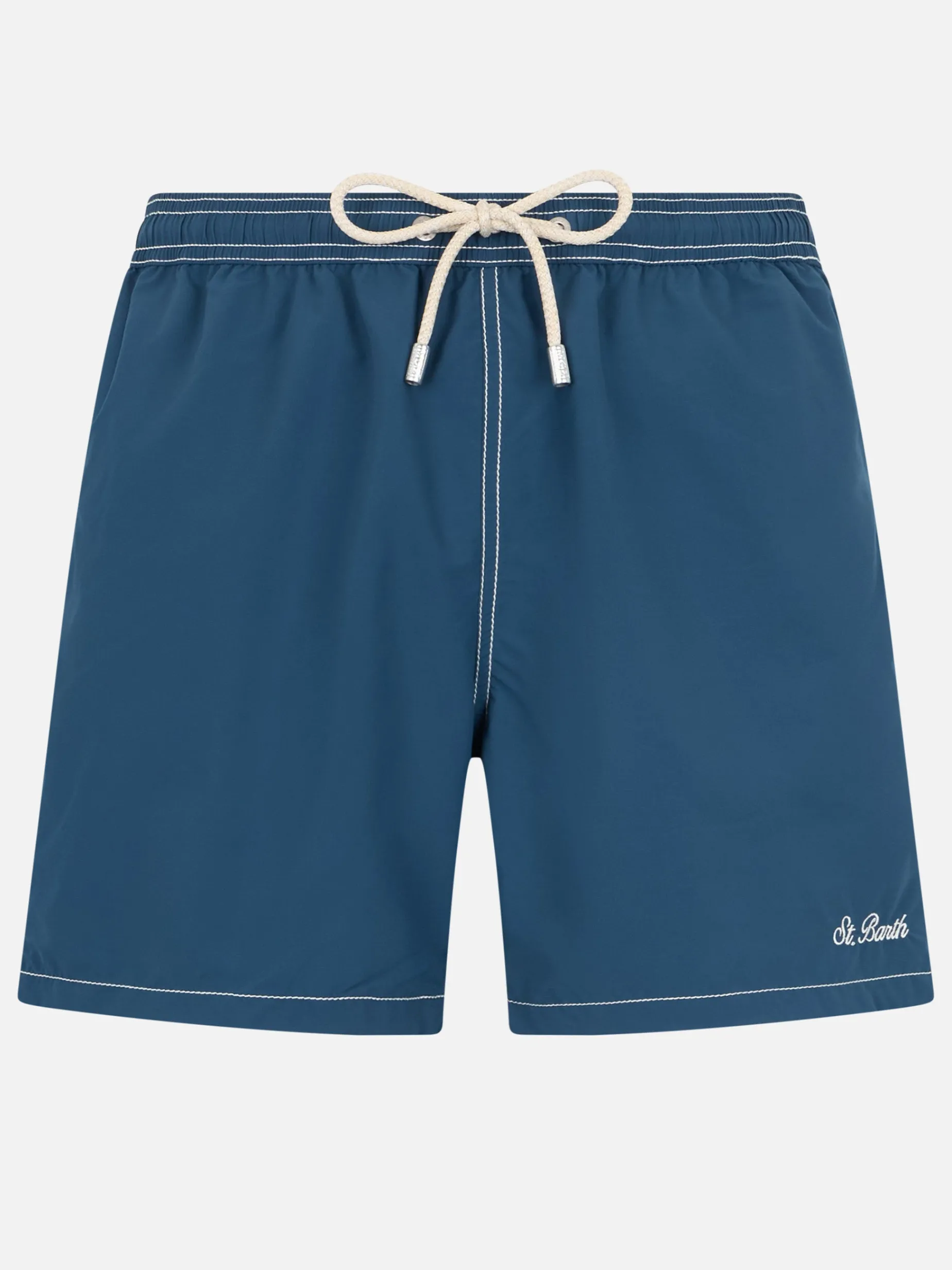 Herren himmelblaue mittellange Badeshorts Patmos