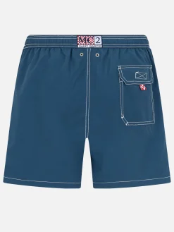 Herren himmelblaue mittellange Badeshorts Patmos