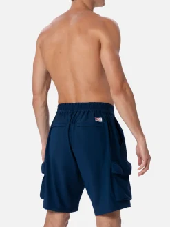 Herren marineblaue Bermudashorts Deck