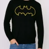 Herren schwarzer Pullover mit Batman-Logo | Warner Bros. Sonderausgabe