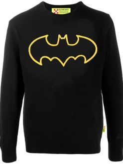 Herren schwarzer Pullover mit Batman-Logo | Warner Bros. Sonderausgabe