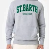 Herren Sweatshirt Tribeca grau mit St. Barth Tennis