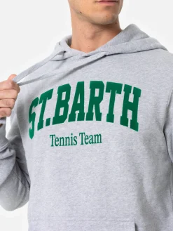 Herren Sweatshirt Tribeca grau mit St. Barth Tennis