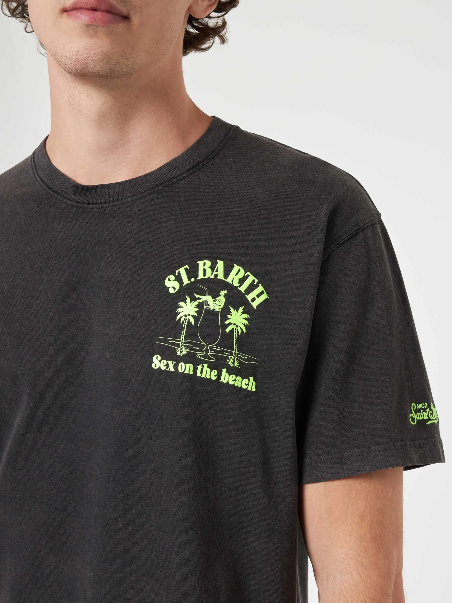 Herren Vintage-Baumwoll-T-Shirt Jack mit „Sex on the Beach“-Aufdruck