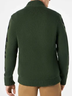 Herren wattierte Jacke in Militärgrün
