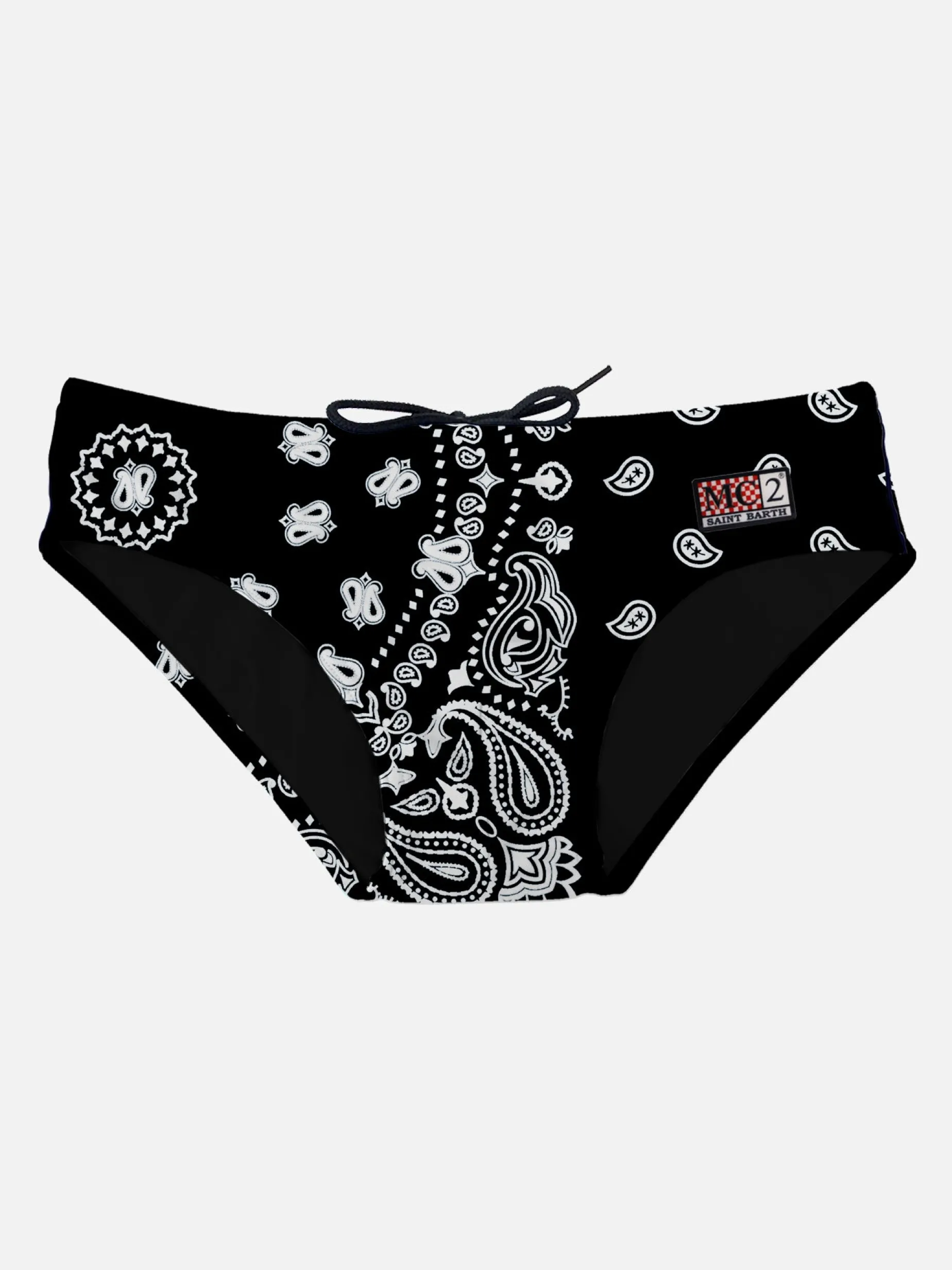 Herren-Badehose mit Foulard-Print