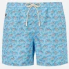 Herren-Badeshorts aus leichtem Stoff mit Zebramuster