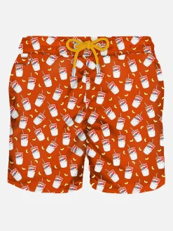 Herren-Badeshorts aus leichtem Stoff mit Estathé-Print | Estathé® Sonderedition