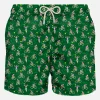 Herren-Badeshorts aus leichtem Stoff mit Radfahrer-Print