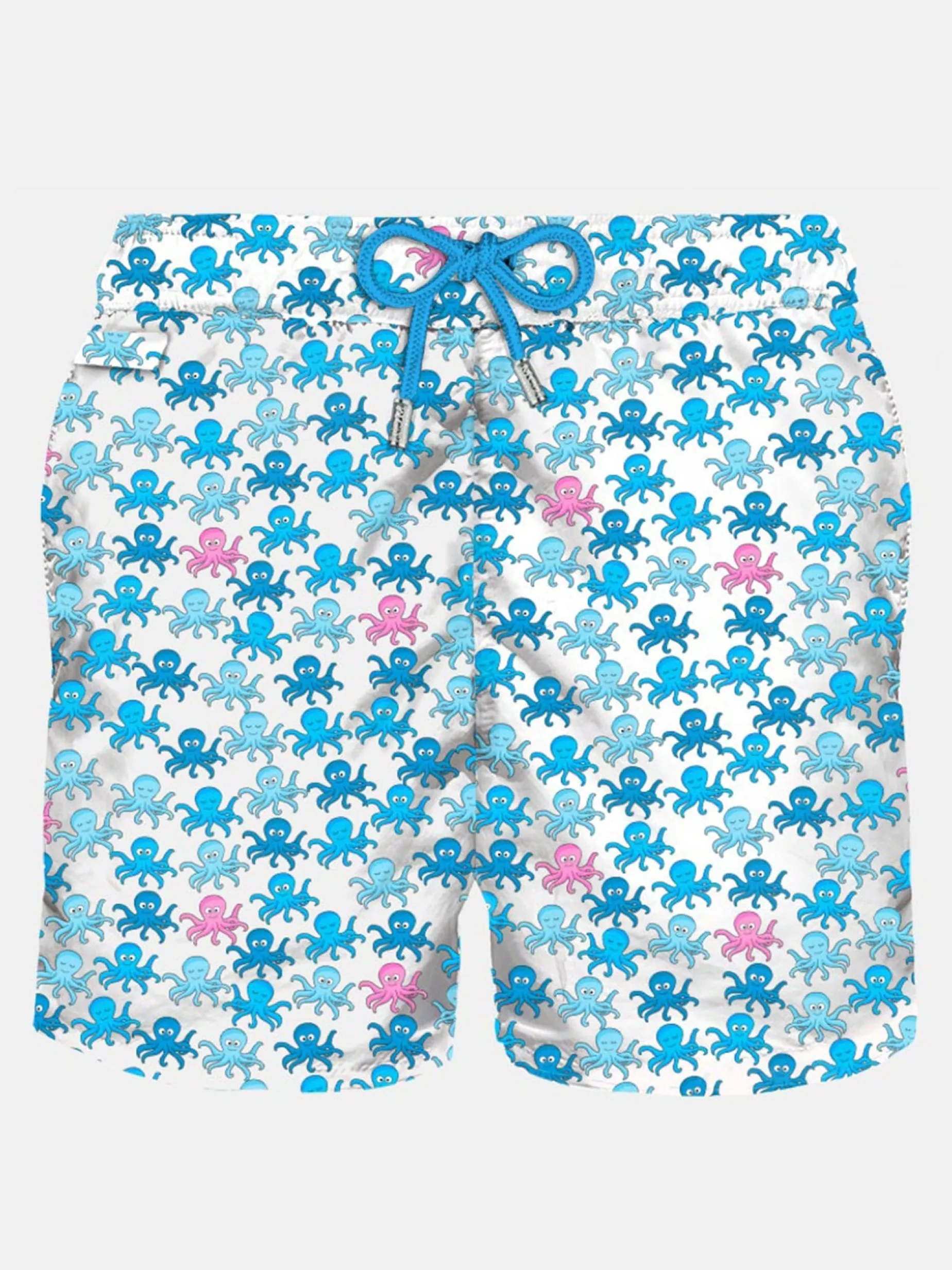 Herren-Badeshorts aus leichtem Stoff mit Oktopus-Print