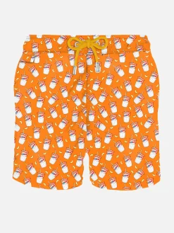 Herren-Badeshorts aus leichtem Stoff mit Estathé-Print | ESTATHé® SONDEREDITION