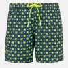 Herren-Badeshorts aus leichtem Stoff mit Fisch- und Oktopus-Print