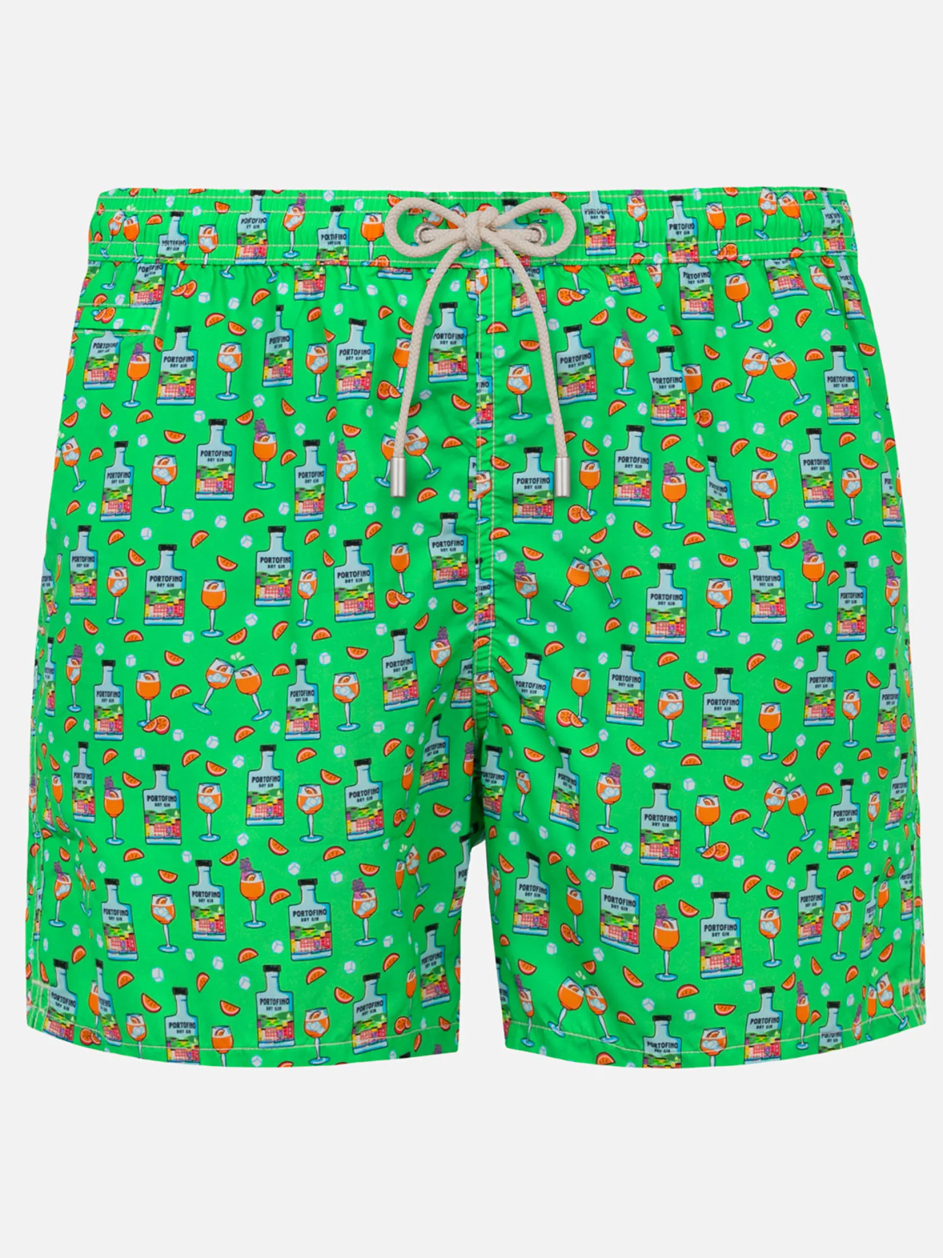 Herren-Badeshorts aus leichtem Stoff mit Gin-Print | PORTOFINO DRY GIN SONDEREDITION
