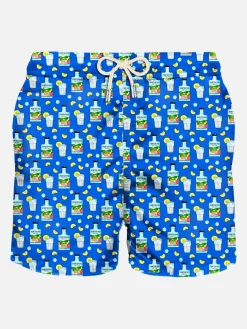 Herren-Badeshorts aus leichtem Stoff mit Gin-Print | PORTOFINO DRY GIN SONDEREDITION
