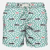 Herren-Badeshorts aus leichtem Stoff mit Auto- und Geldaufdruck | DIABOLIK SONDEREDITION