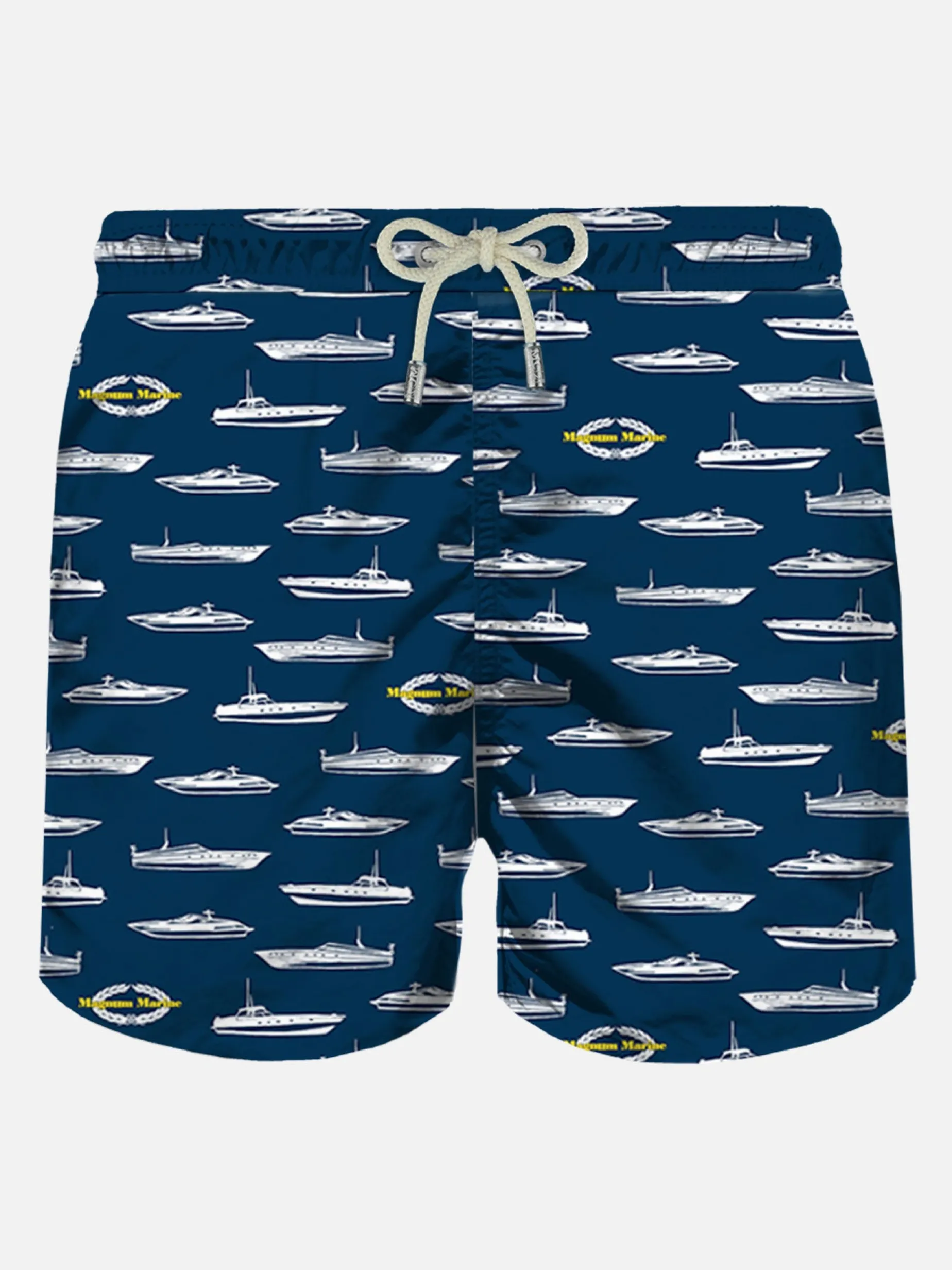 Herren-Badeshorts aus leichtem Stoff mit Magnum Marine-Print | MAGNUM MARINE SONDEREDITION