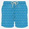 Herren-Badeshorts aus leichtem Stoff mit Schlägeraufdruck
