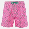Herren-Badeshorts aus leichtem Stoff Lighting Micro Fantasy mit Eis- und Cocktail-Print