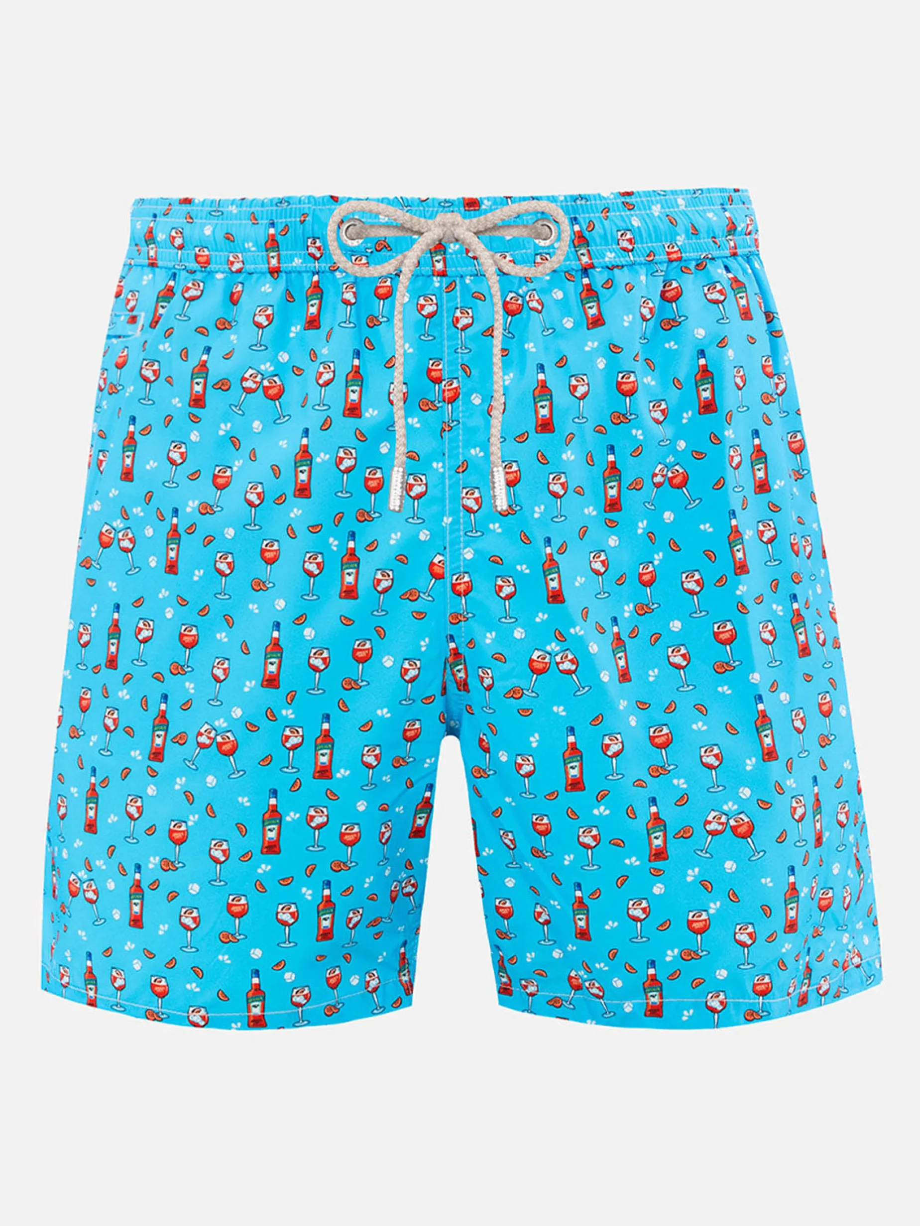 Herren-Badeshorts aus leichtem Stoff Lighting Micro Fantasy mit Aperol Spritz-Aufdruck | APEROL SONDEREDITION
