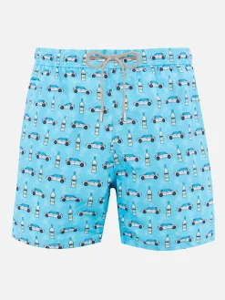 Herren-Badeshorts aus leichtem Stoff Lighting Micro Fantasy mit Lancia Delta-Aufdruck | LANCIA SONDEREDITION