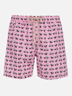 Herren-Badeshorts aus leichtem Stoff Lighting Micro Fantasy mit Panda und Panda-Aufdruck | PANDA-SONDERAUSGABE