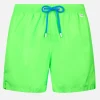 Herren-Badeshorts aus leichtem Stoff in Neongrün Lighting Pantone | PANTONE-SONDERAUSGABE