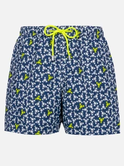 Herren-Badeshorts aus leichtem Stoff Lighting Micro Fantasy mit Hummer-Print