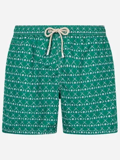 Herren-Badeshorts aus leichtem Stoff Lighting Micro Fantasy mit Golf-Print