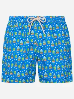 Herren-Badeshorts aus leichtem Stoff Lighting Micro Fantasy mit Paloma Portofino Gin-Aufdruck | PORTOFINO DRY GIN SONDEREDITION