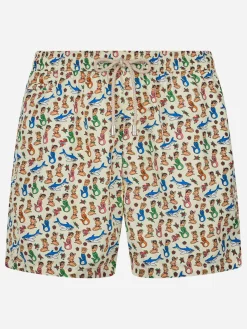 Herren-Badeshorts aus leichtem Stoff Lighting Micro Fantasy mit Meerjungfrauen-Print