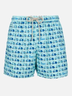 Herren-Badeshorts aus leichtem Stoff Lighting Micro Fantasy mit Vespa-Aufdruck | VESPA-SONDEREDITION