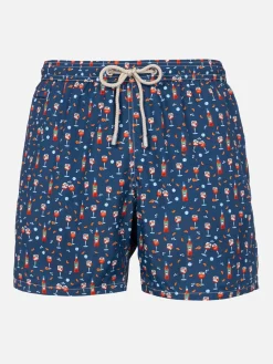 Herren-Badeshorts aus leichtem Stoff Lighting Micro Fantasy mit Aperol Spritz-Aufdruck | APEROL SONDEREDITION