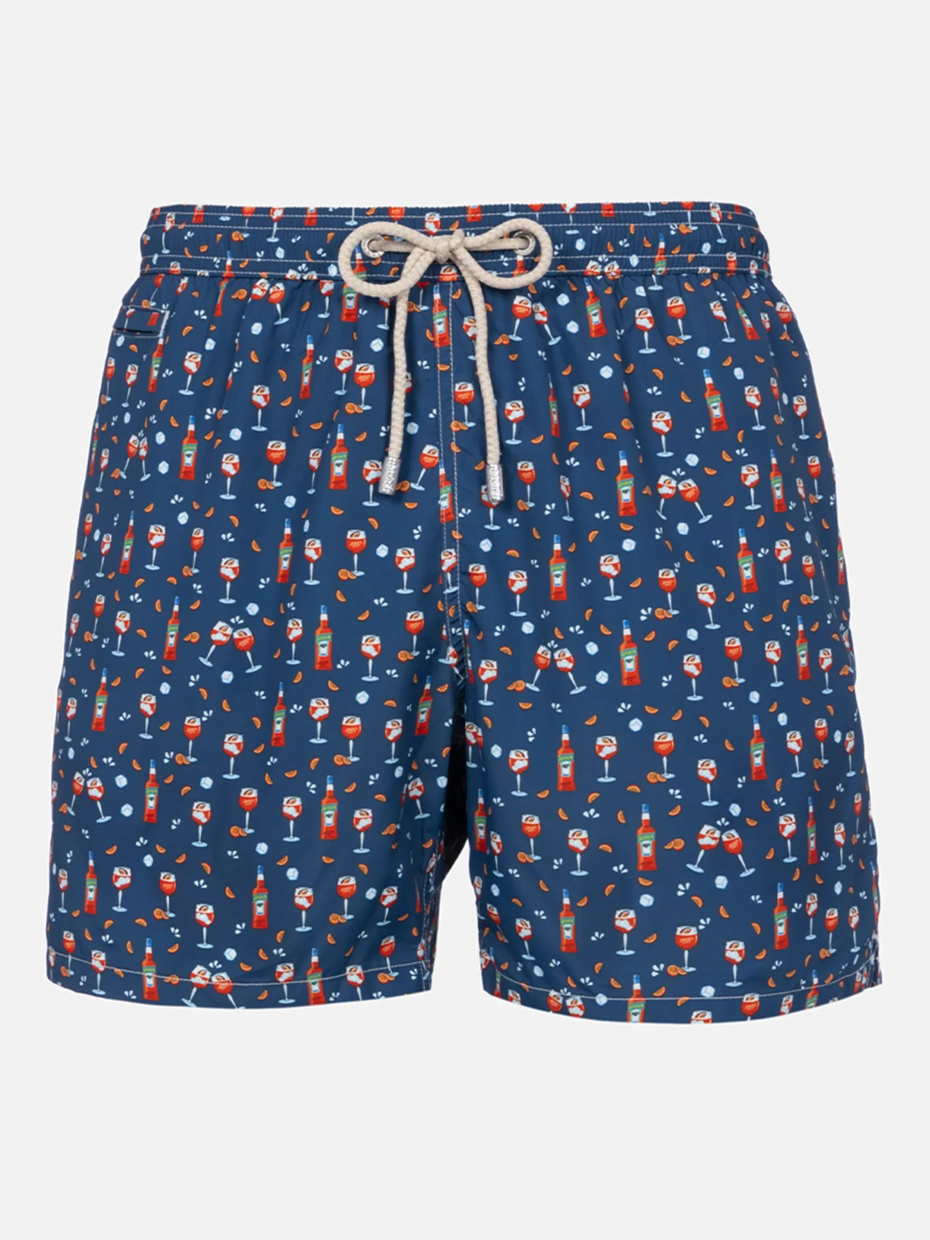 Herren-Badeshorts aus leichtem Stoff Lighting Micro Fantasy mit Aperol Spritz-Aufdruck | APEROL SONDEREDITION